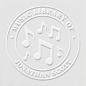 Music Notes Personalized Seal Custom Embosser