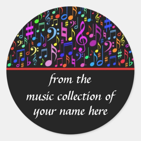 Music Notes Personalized Sticker