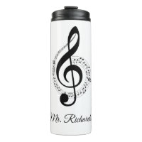 Music Notes Personalized Thermal Tumbler