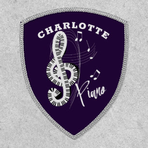 Music Notes Piano Keyboard Personalized Patch