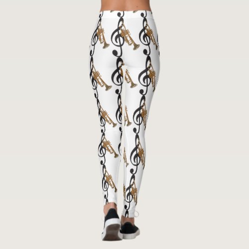 MUSIC Notes Piano Keyboards Guitar Leggings