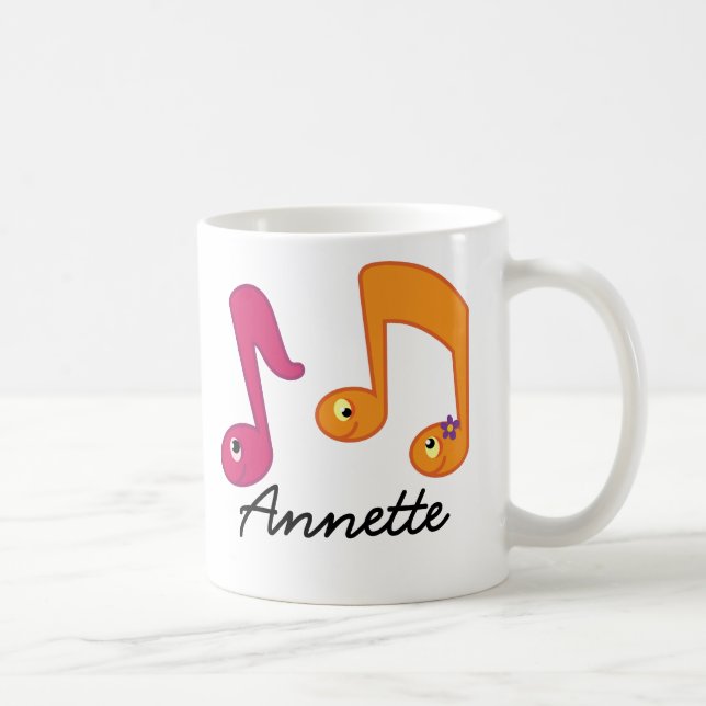 Music Notes Piano Musician Personalized Mug (Right)