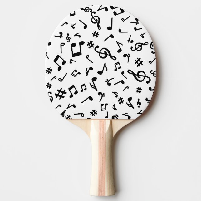 Music Notes Ping Pong Paddle (Front)