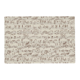 Music notes placemat