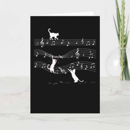 Music Notes Playful Cat