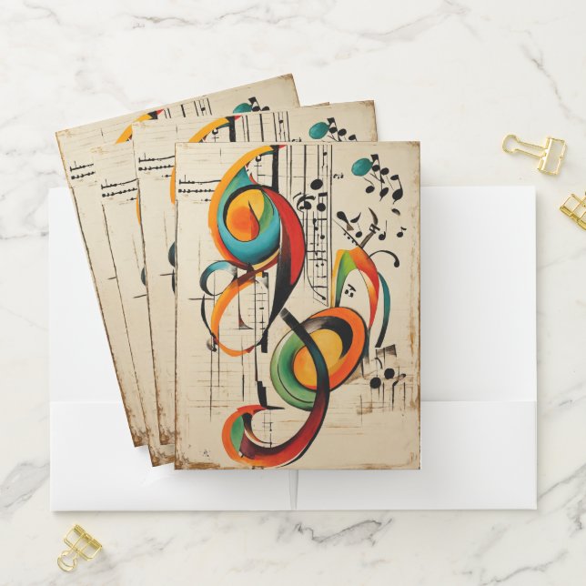 Music Notes Pocket Folder (In Situ)