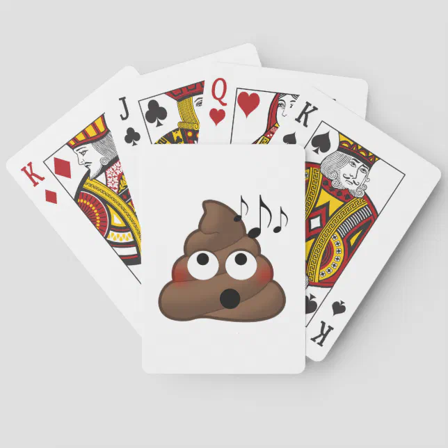 Popular Note Poop Music Notes Poop Emoji Poker Cards | Zazzle
