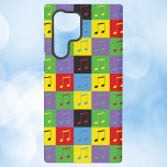 Music Notes Pop Art Pattern Colorful Samsung Galaxy S22 Ultra Case<br><div class="desc">Are you a fan of music theme phone cases?  Do you like pop art patterns?  This phone case has a colorful pop art pattern of music notes done in yellow,  green,  purple,  blue,  red and black.</div>