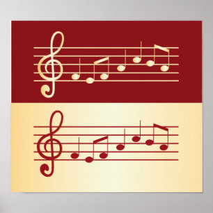 music notes poster
