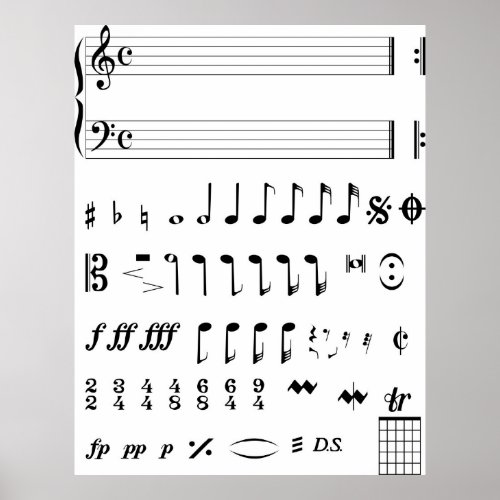 Music Notes Poster