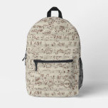Music notes printed backpack