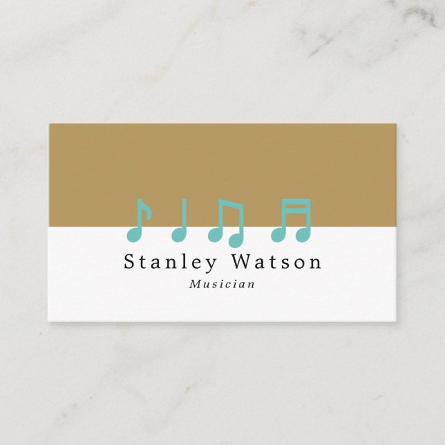 Music Notes, Professional Vocalist Business Card (Front)