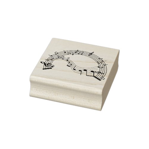 Music Notes Rubber Stamp