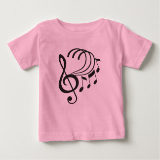 Music Notes Ruffle Tutu Baby T-Shirt