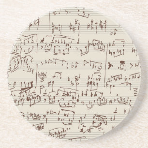 Music notes sandstone coaster