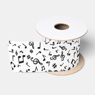 Music Notes Satin Ribbon