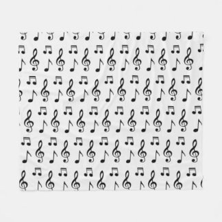 Music Notes Seamless Pattern Fleece Blanket