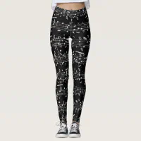 Abstract Art Splash Music Notes Leggings #abstract #colorful #music #notes  #music #Leggings