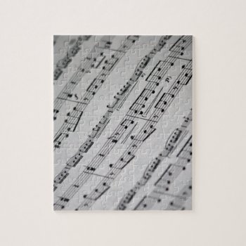 Music Notes Sheet Music Jigsaw Puzzle by thatcrazyredhead at Zazzle