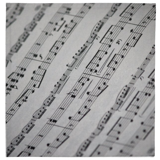 music notes sheet music napkin (Front)