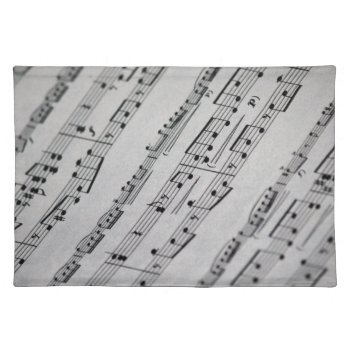 Music Notes Sheet Music Placemat by thatcrazyredhead at Zazzle