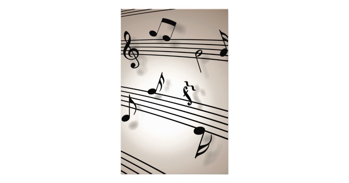 Music Notes - Sheet Music Stationery | Zazzle.com