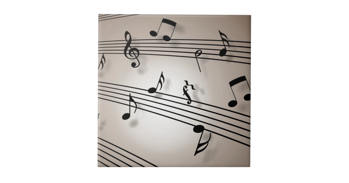 Music Notes - Sheet Music Tile | Zazzle