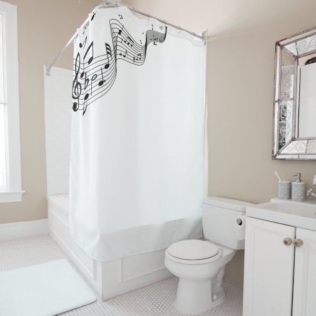 Music Notes Shower Curtain (In Situ)