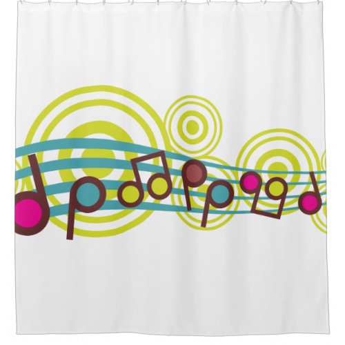 Music Notes Shower Curtain