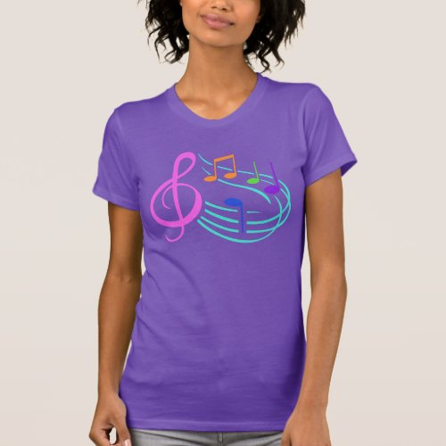 Music Notes Slim Fit T_Shirt