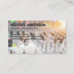 Music Notes   Sound Board Mixer   Engineer Business Card