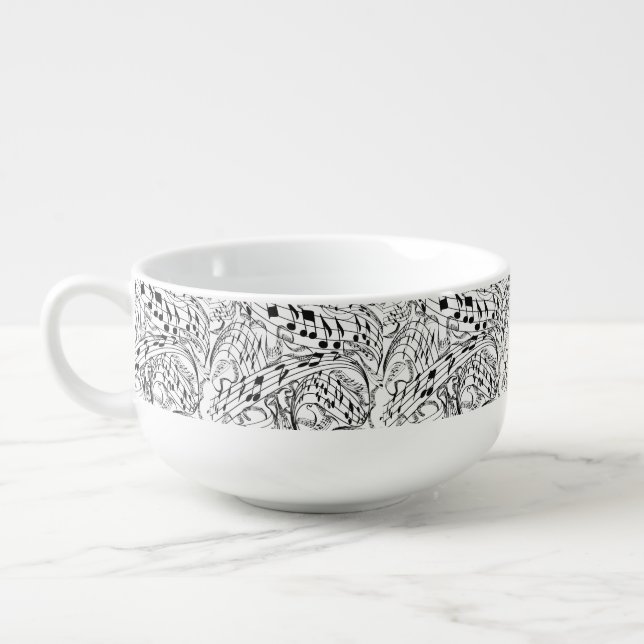 MUSIC NOTES-SOUP MUG (Right)