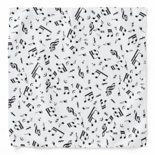 Music Notes Square Bandana
