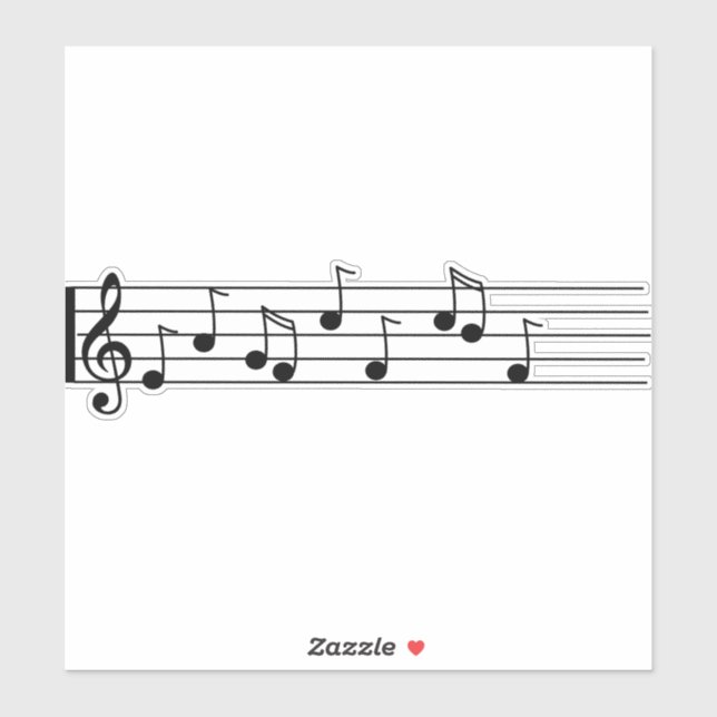 music-notes-staff-violin-key-song sticker (Sheet)