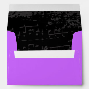 Music Notes Stars Bat Mitzvah Invitation Envelope