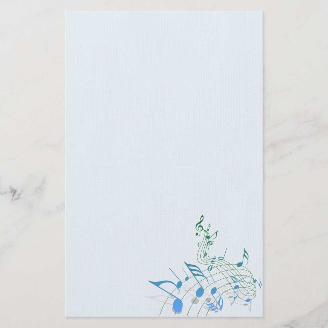 Music Notes Stationery Zazzle