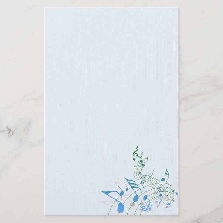 Music Notes Stationery Zazzle