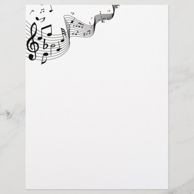 Music Notes Stationery (Front)