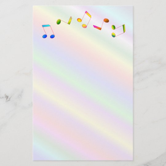 Music Notes Stationery