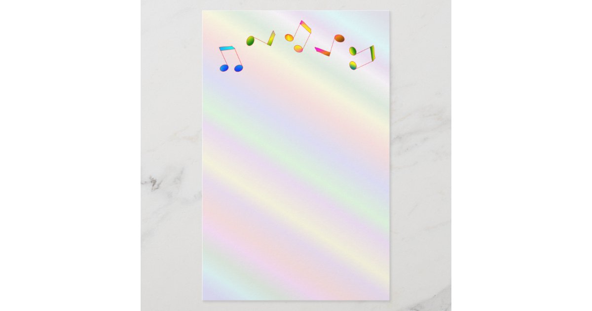 Music Notes Stationery Zazzle