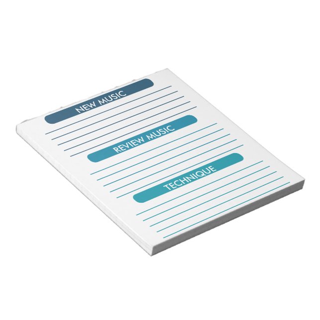 Music Notes Student  Practice Sheet (Angled)