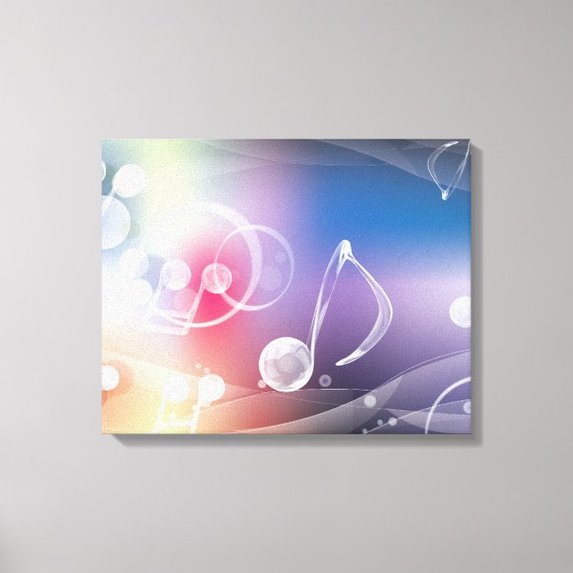 Music Notes Surreal Fantasy Canvas Print (Front)