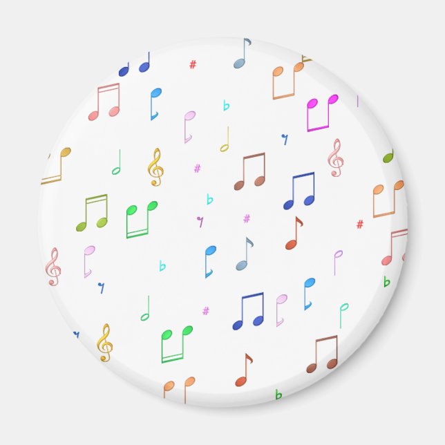 Music Notes & Symbols Magnet (Front)