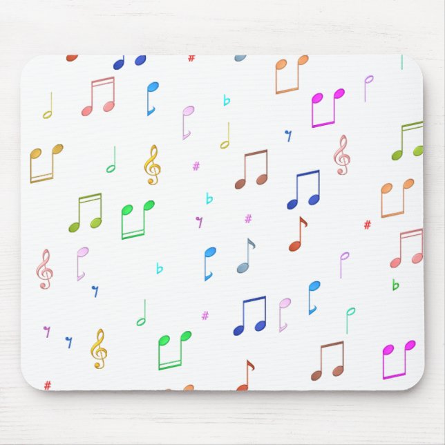 Music Notes & Symbols Mouse Pad (Front)
