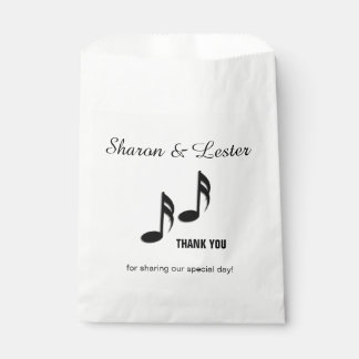 Music Notes Thank You Favor Bag