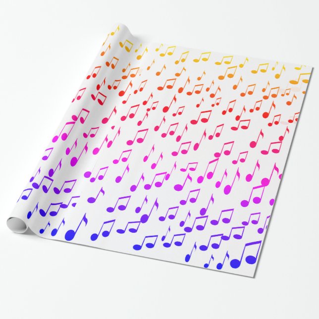Music Notes,The Beats!_ Wrapping Paper (Unrolled)
