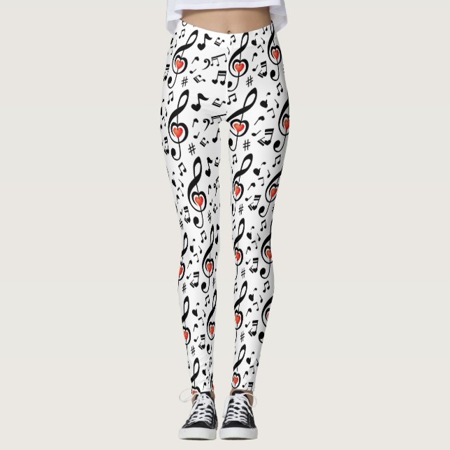 Music Notes themed Leggings (Front)