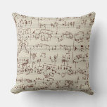 Music Notes Throw Pillow at Zazzle