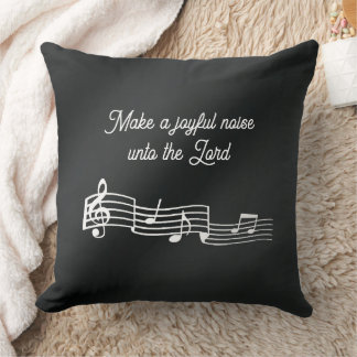 Music Notes Throw Pillow