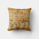 Music Notes Throw Pillow at Zazzle